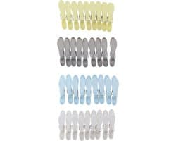 Gekleurde wasknijpers van kunststof - 72x stuks - plastic knijpers / wasspelden