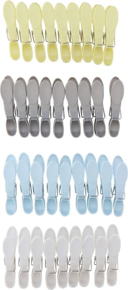 Gekleurde wasknijpers van kunststof - 72x stuks - plastic knijpers / wasspelden — thumbnail 1