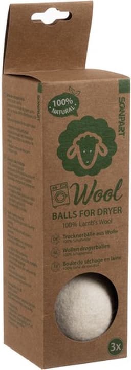 Wollen Wasballen Drogerballen - Wasdrogerballen - Wasbollen - Zero Waste Wasverzachter - 3 stuks — thumbnail 2