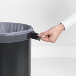 Brabantia Wasmand - met Deksel - 60 l - Matt Black / Kurken deksel — thumbnail 4