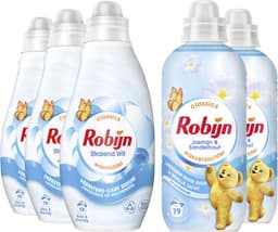 Robijn - Wasmiddel en Wasverzachter Pakket - Stralend Wit + Jasmijn & Sandelhout - 5 stuks - Voordeelverpakking — thumbnail 2