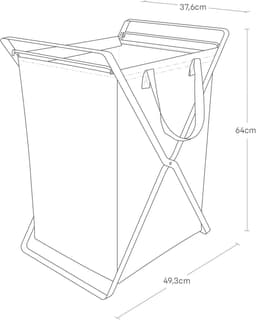 Yamazaki Wasmand met Uitneembare Waszak - Tower - Zwart — thumbnail 2