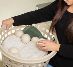 6 stuks wollen droogballen - Wasdroger ballen - Droogballen - Wasbal - Duurzaam - Wasbollen - LOUZIR — thumbnail 1