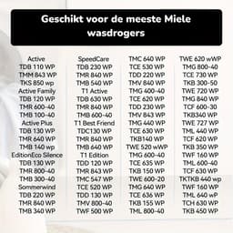 4 stuks Filters geschikt voor Miele T1-serie Droger 9164761 – Optimale Prestaties en Duurzaamheid - Wasdroger accessoires - Onderhoud — thumbnail 3
