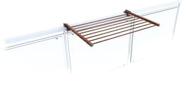 Foxydry Duo 82 cm droogrek balkon - corten - rechthoekige reling — thumbnail 3