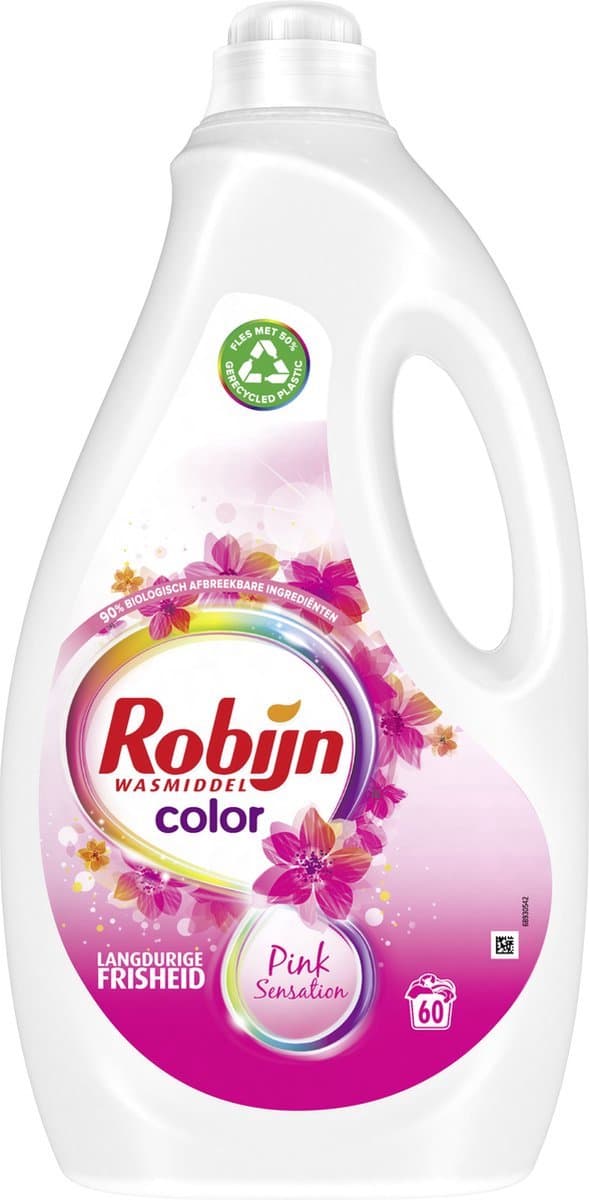 Robijn Color Pink Sensation Vloeibaar - 60 wasbeurten - Wasmiddel — afbeelding 1