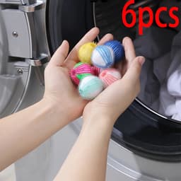 Narimano® Pet Hair Remover voor Wasserij - Lint Remover Wasballen - Herbruikbare Droger Wasballen voor Pet Hair Catcher - Wasmachine Lint Catcher - Pak van 6 — thumbnail 3
