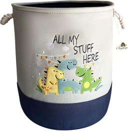 Opvouwbare wasmand, opbergmand, kinderen, manden, opbergspeelgoedmand voor kinderkamer, babykamer, decoratie, meisjes, Dinosau — thumbnail 1