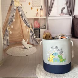 Opvouwbare wasmand, opbergmand, kinderen, manden, opbergspeelgoedmand voor kinderkamer, babykamer, decoratie, meisjes, Dinosau — thumbnail 4