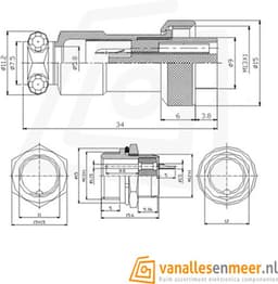GX12-4 CONNECTOR, 4 PINS — thumbnail 2