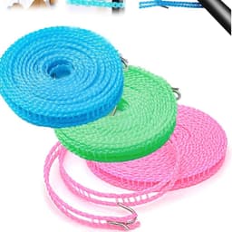 Outdoor Nylon Waslijn 5 Meter - Antislip Winddichte Kledinglijn voor Camping en Terras - 3 Stuks — thumbnail 1