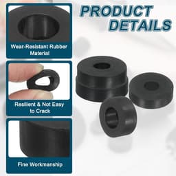 Rubberen Afstandhouders - Platte Sluitringen - Apparaten Verhoging - Duurzaam Rubber Materiaal - Set van 4 - Zwart — thumbnail 3
