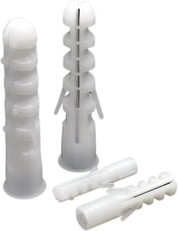 Muuranker Expansiebuis - Pluggen Schroeven - Stevig Bevestigen - Vergroot Draagvermogen - M6 40 Stuks - Wit — thumbnail 5