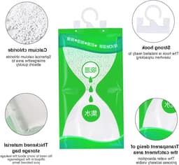 Hanging Dehumidifier Set van 10 Stuks - Vochtabsorberende Zak voor Kledingkast, Vochtbestrijding en Desiccant Oplossing — thumbnail 3