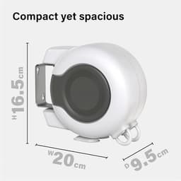 Uitschuifbare Dubbele Waslijn - 15m x 2 Zware Waslijn voor Binnen & Buiten - Dubbel Wasdroogsysteem met Eenvoudige Installatie - Wit - 1 Stuk — thumbnail 5