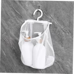 Hangende Netzak - Waslijnzak Opberger - Wasgoed Organiseren - Draaibare Haak - 24.5 cm - Wit — thumbnail 2