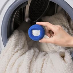 Dierenhaarverwijderaar Wasmachine - Wasvanger Pluisjes - Kleding Verzorgen - Herbruikbaar Berendesign - 5 Stuks - Blauw — thumbnail 4