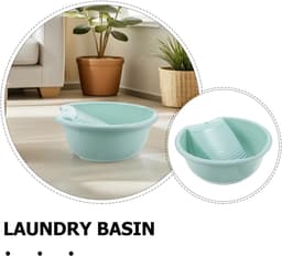 Wasbord met Bak - Handwas Systeem - Kleding Reinigen - Geïntegreerd Wassen - 37 cm - Blauw — thumbnail 4