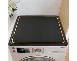 Wasmachine Droger Mat - Apparaat Beschermer - Apparaten Beschermen - Snel Absorberend - 50 x 60 cm - Zwart