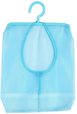 Multifunctionele Hangende Netzakhanger - Sokken Ondergoedopslag voor Badkamer Kledingkast Wasserij Waslijn - Buiten - 118 x 102in - Blauw Wasknijperzak — thumbnail 1