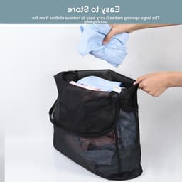 Set van 2 Wasnetten, Groot 40 x 50 cm, Vouwbare Wasmand, Waszakken met Rits voor Kleding, Ondergoed en Bedlinnen, Ideaal voor Reis en Gevoelige Stoffen, Zwart — thumbnail 4
