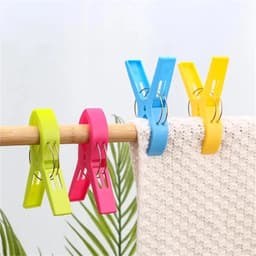Wasknijpers Kunststof - Kledingklemmen Handdoek - Was Ophangen - Winddicht Ontwerp - 8 Stuks - Willekeurig — thumbnail 2