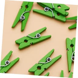 Houten Clips - Mini Knijpers - Foto Decoratie - Duurzaam Houtmateriaal - 300 Stuks - Groen — thumbnail 5
