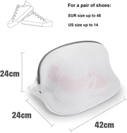 Dailygoods - Waszak voor Schoenen - 2-delige Mesh Waszak - Bescherming en Duurzaam - Schoenen Bewaren - Wasbescherming - Handig voor Wassen - Geschikt... — thumbnail 5