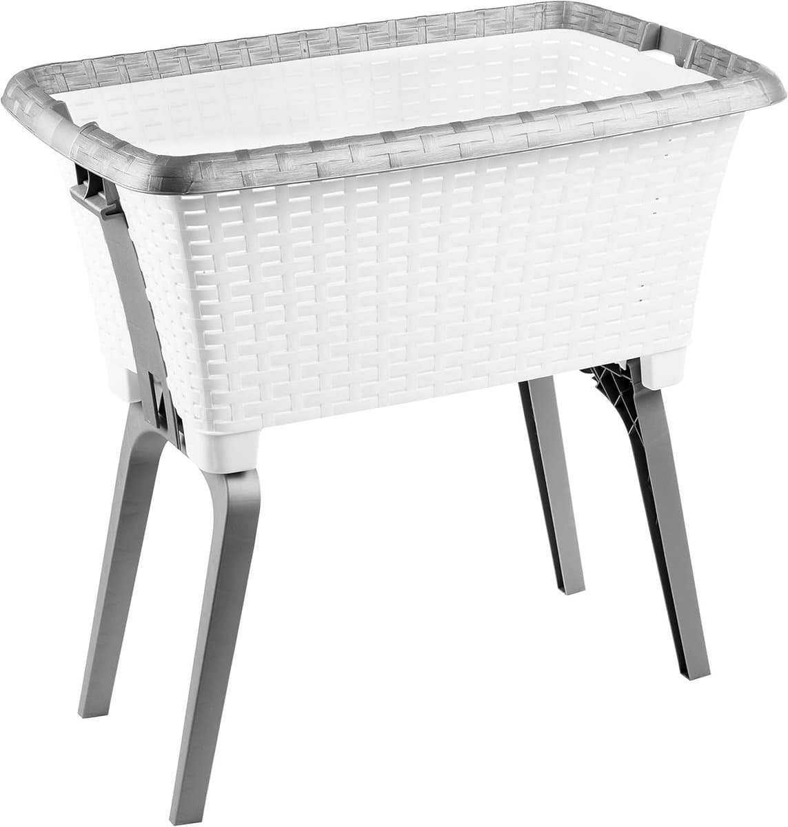Wasmand met standaard - Korf met poten - Wassen organiseren - Automatisch inklapbaar frame — afbeelding 1