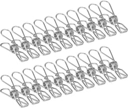 Roestvrijstalen Wasknijpers Set van 100 Stuks, 6cm Clips voor Kleding, Waslijn en Keukenaccessoires — thumbnail 1