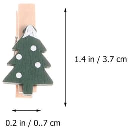 Dailygoods- Houten Wasknijpers - 25 Stuks Mini - Decoratie Clips - Kerstmis Thema - Fotocollage - Kunsthandwerk - Natuurlijk Hout - Foto Clips — thumbnail 2