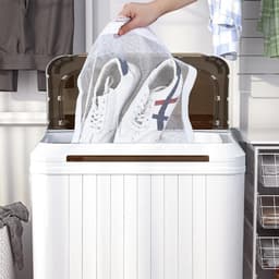 Dailygoods- Schoenwaszak Grote Honingraat - Waszakken voor Schoenen - Waszak voor Sneakers - Wasnet - Rits en Riem - 118 cm Lang — thumbnail 2