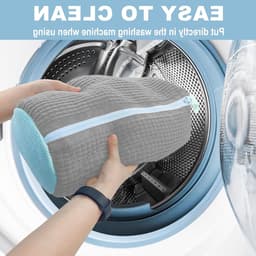 Herbruikbare Waszak voor Sneakers en Schoenen, 2 Delen met Rits, Ideaal voor Wassen in de Wasmachine, Mesh Ontwerp — thumbnail 4