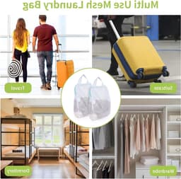 2 Stuks Wasnetten met Handvatten, 10 x 12 Inch Wasnet voor Wasmachine, Ideaal voor Ondergoed, Lingerie en Babykleding — thumbnail 3