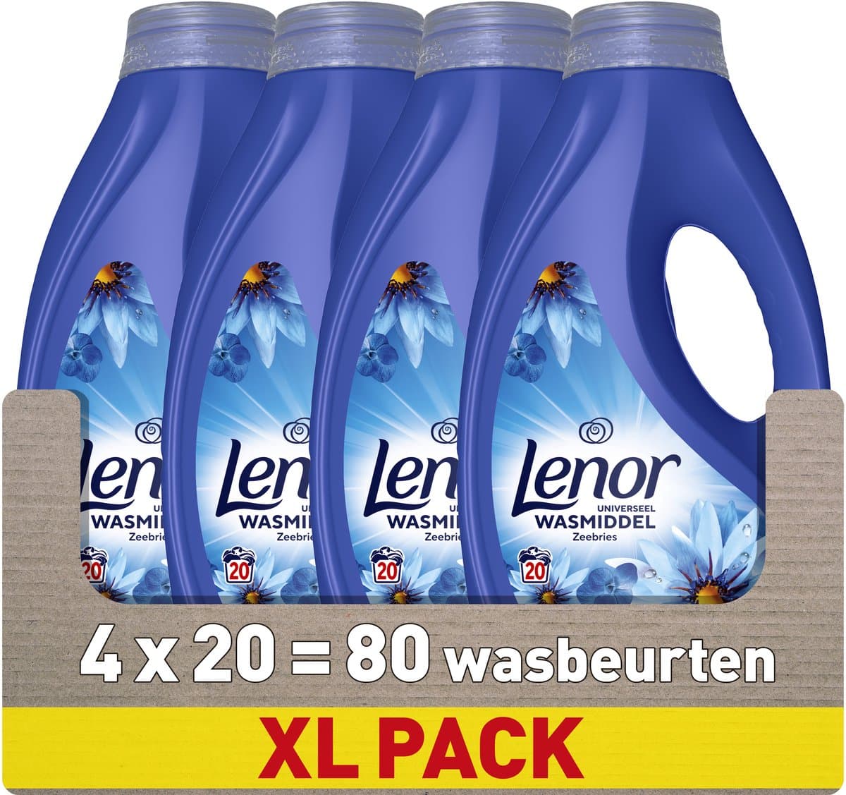 Lenor Vloeibaar Wasmiddel - Zeebries - 4 x 20 Wasbeurten — afbeelding 1