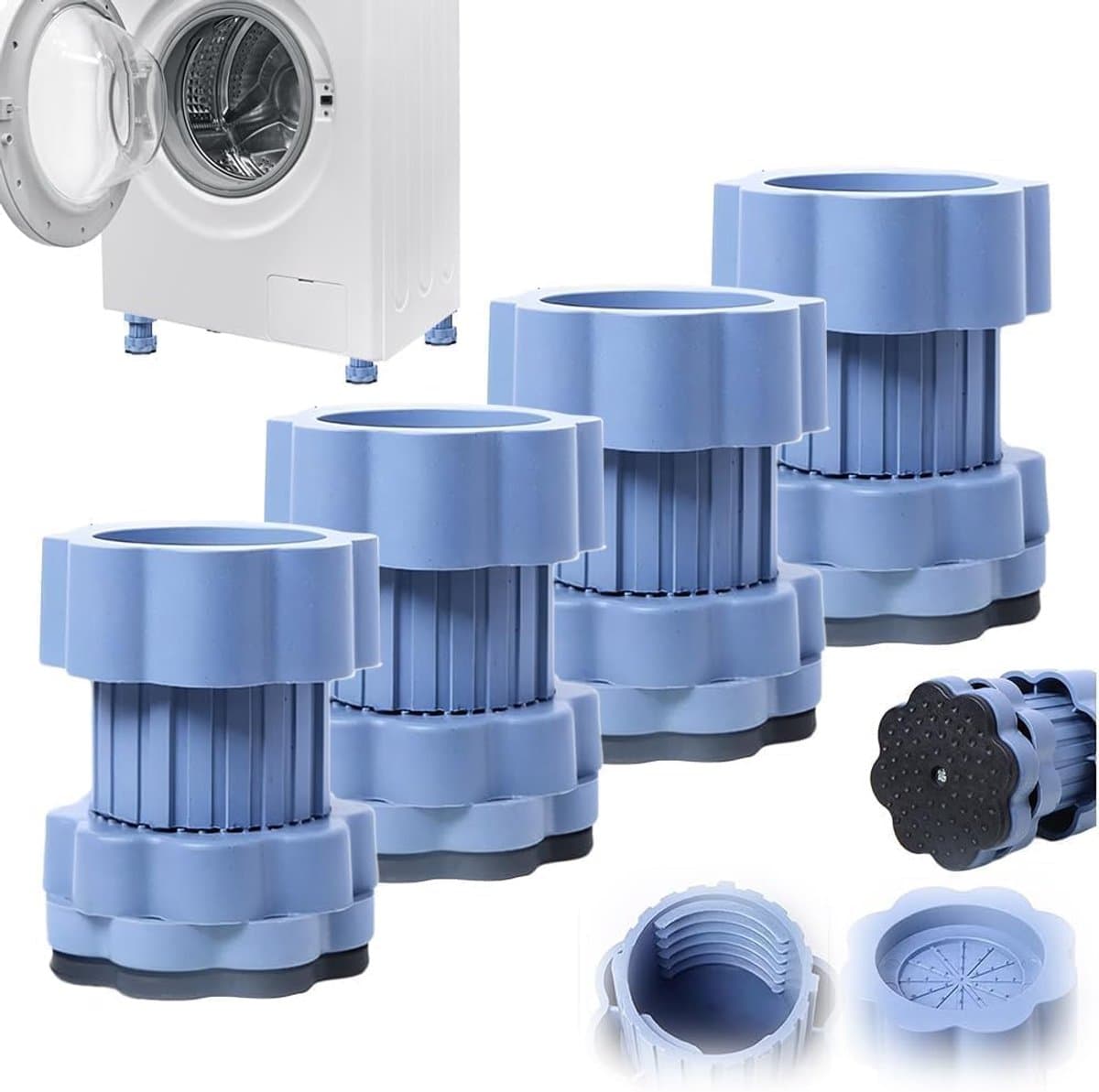12-delige Universele Anti-Vibratie Onderzetters – Amortisatiepatins geschikt voor Wasmachine, Droger, Koelkast & Meubels — afbeelding 1