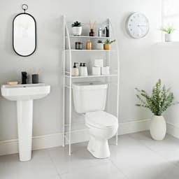 Damenzo - Opbergrek - Opbergkast - Organizer - Badkamer - Rek - 3 laags - Wasmachine ombouwrek - Toilet ombouwrek - 43x166cm - Wit — thumbnail 5