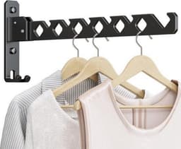 Nieuwe modellen voor 2025-Kledinghaak - Inklapbaar - Vaderdagcadeaus-Antraciet -Opvouwbaar droogrek voor kleding, opvouwbaar droogrek voor binnen, matzwart- 35 cm - Muurbevestiging -Cadeau voor vader- Wandhaak - Kapstok - Kledinghanger- Droogrek — thumbnail 1