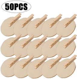 Dailygoods- Knijpers Miniatuur - Houten Knijpers - 50 Stuks - Ronde Klemmen - 5 x 5,8 cm - Duurzaam Hout - Houten Clips — thumbnail 4