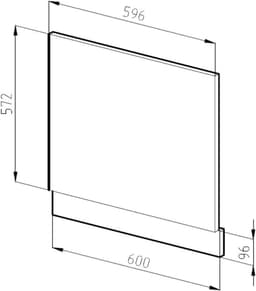 Vaatwasserpaneel - Keukenfront - Keuken Completeren - Landhuisstijl - 60 cm breed - Wit — thumbnail 4