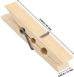 Dailygoods- Bamboe Haringen 500 Stuks - Kleine Houten Wasknijpers - Duurzaam - Compact - Winddicht - Hoogwaardig Materiaal — thumbnail 5
