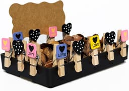 Houten Knijpers - Mini Decoratie - Foto's Ophangen - Met Jute Koord - 24 Stuks - Natuurlijk — thumbnail 3