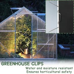Dailygoods- Kasclips Set van 50 - Robuuste Bevestigingsclips - Voor Serrebedekking - Antislip Grip - Weerbestendig - Ideaal voor Tuinbouw - Kasbevestigingsclips — thumbnail 5