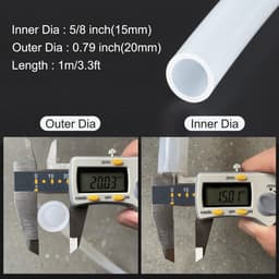Dailygoods- Siliconen Slang Voedselveilig - 15 mm ID x 20 mm OD - 1 Meter Condensslang - Flexibele Waterleiding - Irrigatie - Hoge Temperatuur Gebruik - Afvoerslang — thumbnail 4