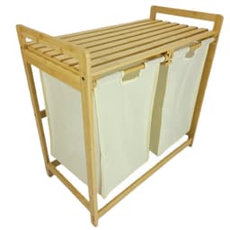 BEGRYF - Wassorteerder - bamboe - 2 vakken - beige - 70x35x68 cm — thumbnail 1