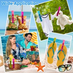 10-stuks Extra grote plastic wasknijper - Wasknijpers - Dekendroogklemmen - Windbestendige klemmen - Antislip wasknijpers - Met antislip gekartelde randen - 16 cm - Geschikt voor dekens, kleding, handdoeken, enz. - Roze — thumbnail 3