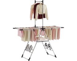Woning Decor® Wasrek Inklapbaar – 35 meter Drooglengte - Extra Groot - RVS Droogrek - Stevig en Ruimtebesparend – Voor Binnen en Buiten - Droogrek Inklapbaar — afbeelding 1