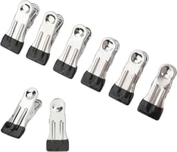 Wasknijpers roestvrij staal - Handdoek clips - Handdoeken vastzetten - Roestvrij staal materiaal - 30 stuks - Zwart — thumbnail 1