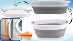 Mona Serie - Opvouwbare Wasmand - 25L - Antislip Handgrepen - Compact Ontwerp — thumbnail 3