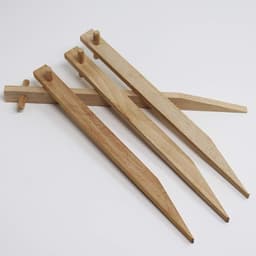 Grondankers Hout - Houten Haringen - Erosie Bescherming - FSC Gecertificeerd Beukenhout - 30 cm Lengte - Bruin — thumbnail 1